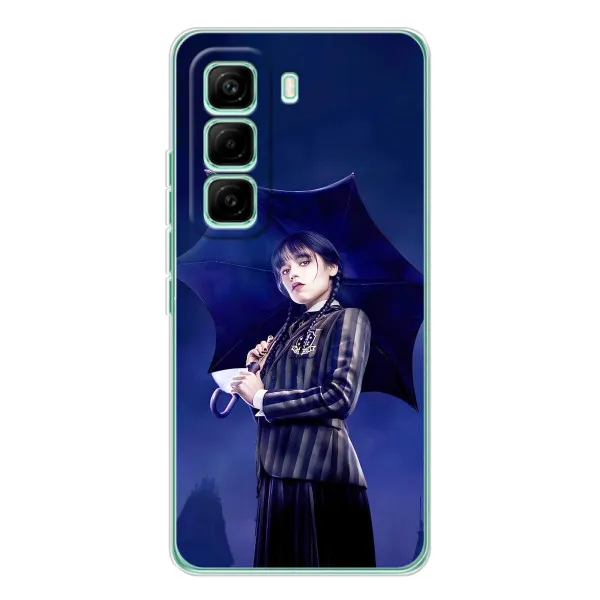 Чехол с принтом «Уэнздей с зонтом» для Infinix Hot 60 Pro