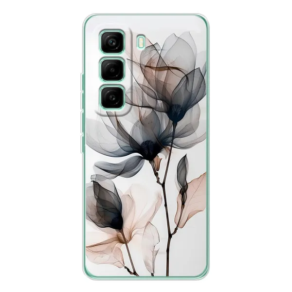 Чехол с принтом «Цветы на белом» для Infinix Hot 60 Pro Чехол с принтом «Цветы на белом» для Infinix Hot 60 Pro