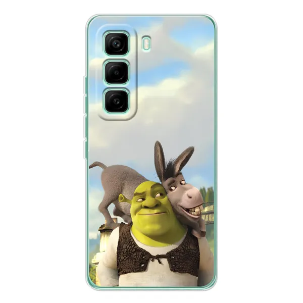 Чехол с принтом «Шрек и Осел» для Infinix Hot 60 Pro Чехол с принтом «Шрек и Осел» для Infinix Hot 60 Pro