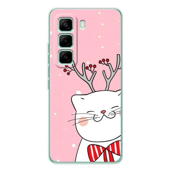 Чехол с принтом «Зимний кот» для Infinix Hot 60 Pro