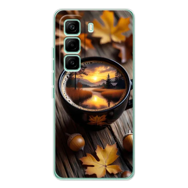 Чехол с принтом «Темный кофе» для Infinix Hot 60 Pro