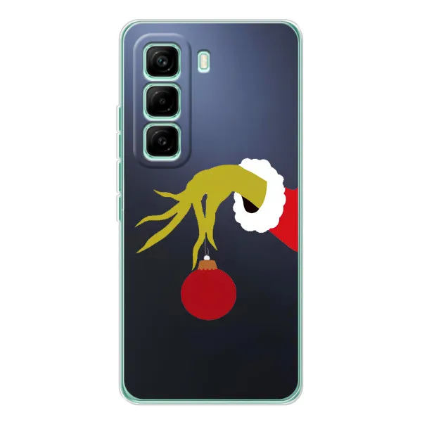 Чехол с принтом «Гринч с игрушкой» для Infinix Hot 60 Pro