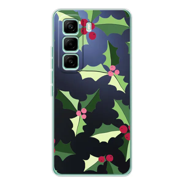 Чехол с принтом «Рождественский фон» для Infinix Hot 60 Pro