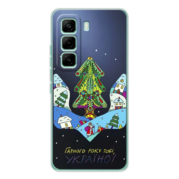 Чехол с принтом «Рождественский герб» для Infinix Hot 60 Pro