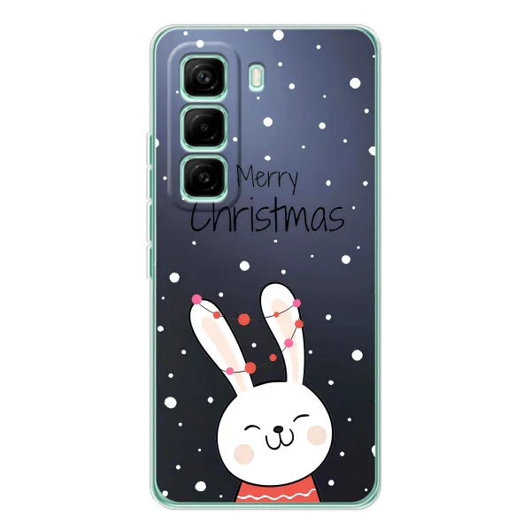 Чехол с принтом «Рождественский заяц» для Infinix Hot 60 Pro