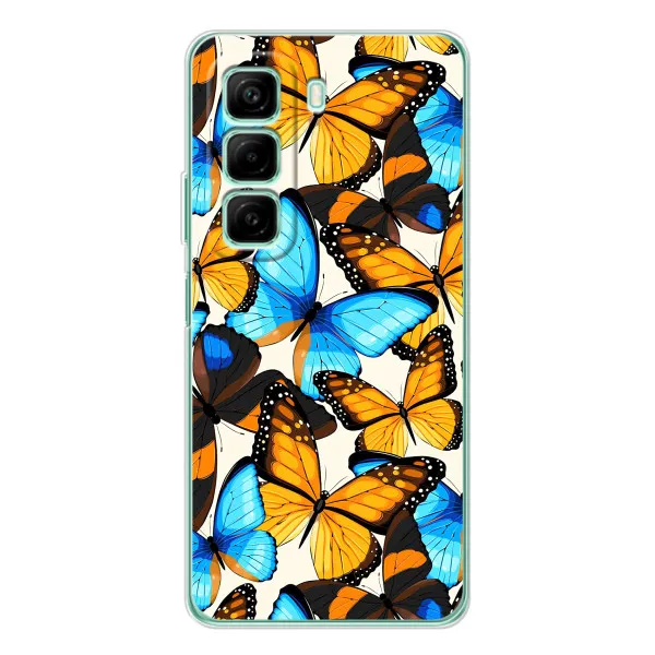 Чехол с принтом «Яркие бабочки» для Infinix Hot 60
