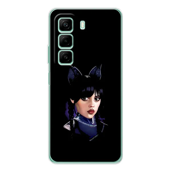 Чехол с принтом «серьезная Уэнздей» для Infinix Hot 60 Чехол с принтом «серьезная Уэнздей» для Infinix Hot 60