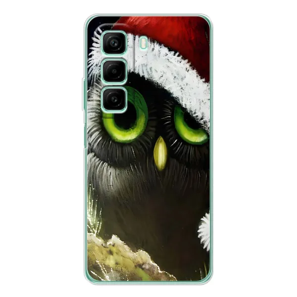 Чехол с принтом «Новогодняя Сова» для Infinix Hot 60