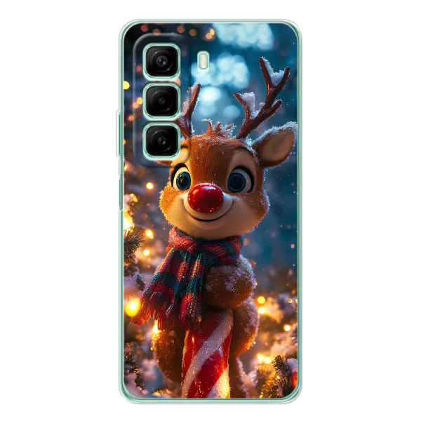 Чехол с принтом «Олень с шарфом» для Infinix Hot 60