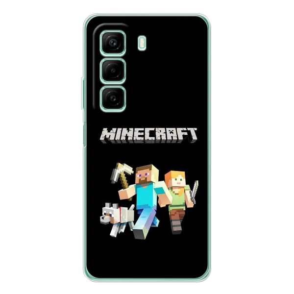 Чехол с принтом «герои Minecraft» для Infinix Hot 60i