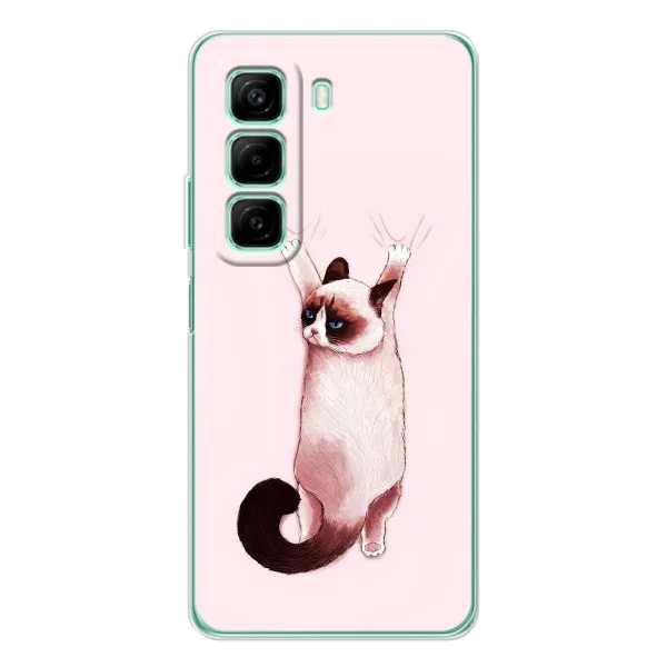 Чехол с принтом «Котик падает» для Infinix Hot 60i