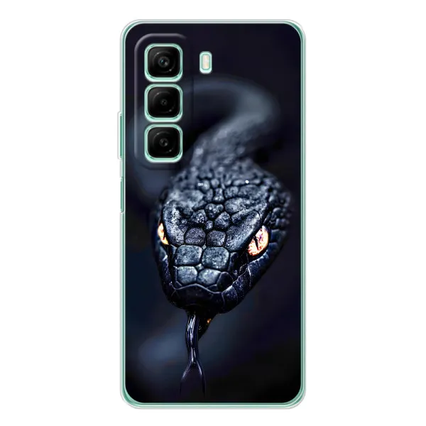 Чехол с принтом «Черная змея» для Infinix Hot 60i