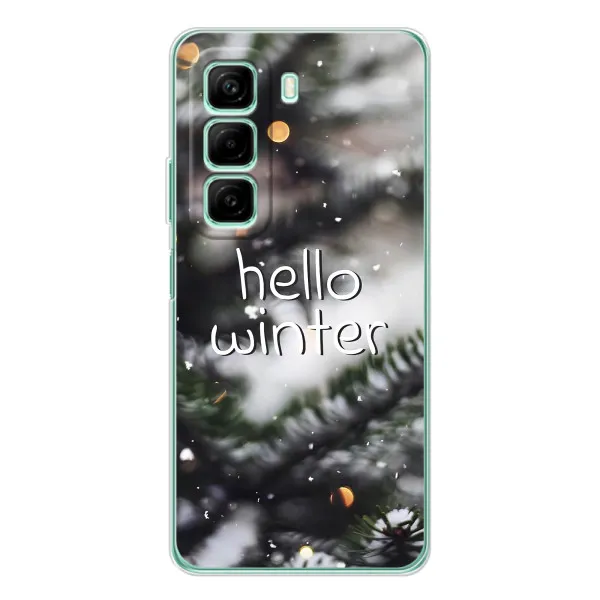 Чехол с принтом «Hello winter» для Infinix Hot 60i