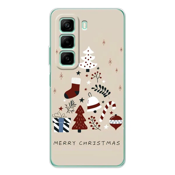 Чехол с принтом «Merry Christmas» для Infinix Hot 60i