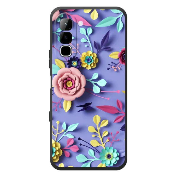 Чехол с принтом «Цветочный дизайн» для Infinix Hot 70