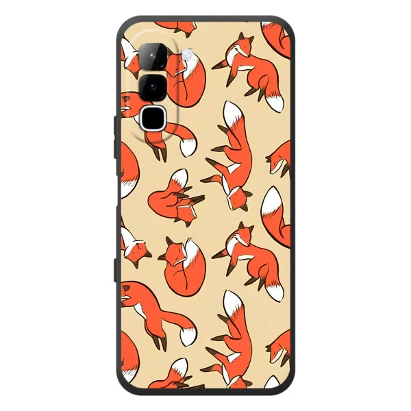 Чехол с принтом «Лисички» для Infinix Hot 70