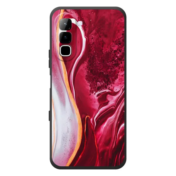 Чехол с принтом «Мрамор красный» для Infinix Hot 70
