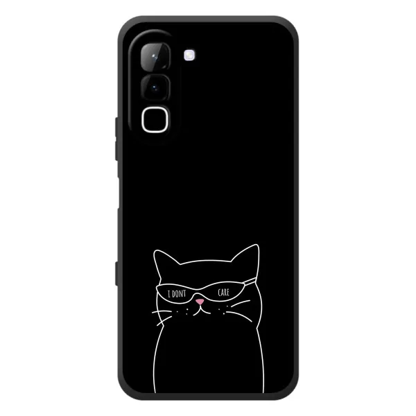 Чехол с принтом «Равнодушный кот» для Infinix Hot 70