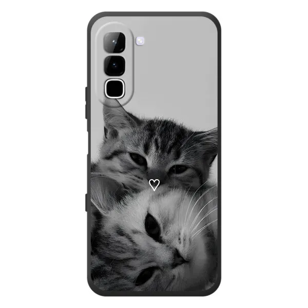 Чехол с принтом «Пара котов» для Infinix Hot 70
