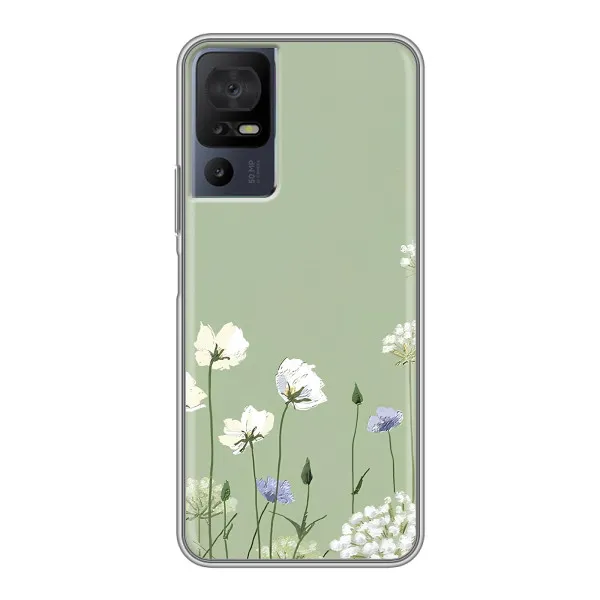 Чохол з принтом «Квіти на зеленому» для Infinix Hot 70 Чохол з принтом «Квіти на зеленому» для Infinix Hot 70