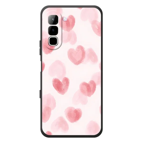 Чехол с принтом «Розовые сердечки» для Infinix Hot 70