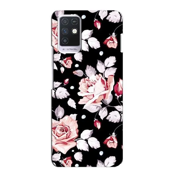 Чохол з принтом «Квіти на чорному» для Infinix Note 10