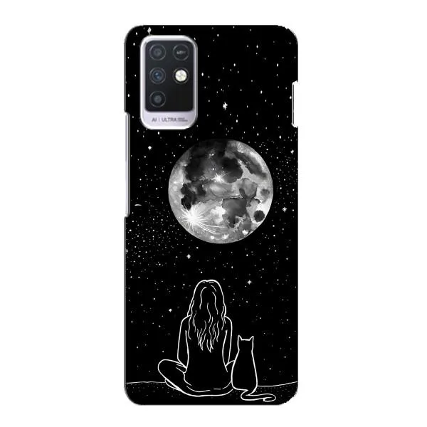 Чехол с принтом «Девушка с котом» для Infinix Note 10 Чехол с принтом «Девушка с котом» для Infinix Note 10