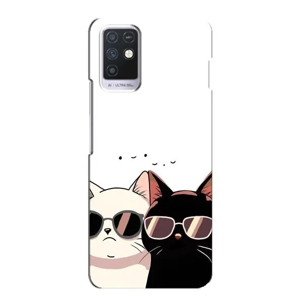 Чехол с принтом «Коты в очках» для Infinix Note 10 Чехол с принтом «Коты в очках» для Infinix Note 10