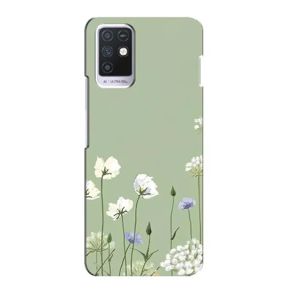 Чехол с принтом «Цветы на зеленом» для Infinix Note 10 Чехол с принтом «Цветы на зеленом» для Infinix Note 10