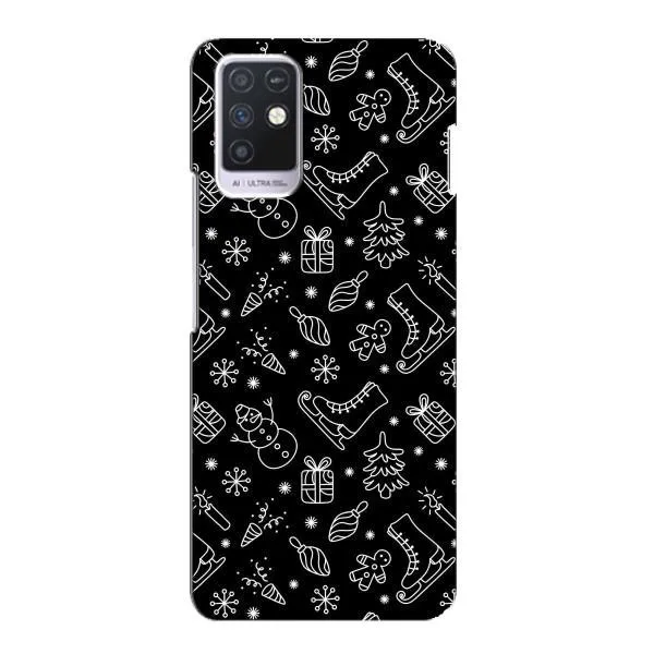 Чехол с принтом «Новогодний фон» для Infinix Note 10
