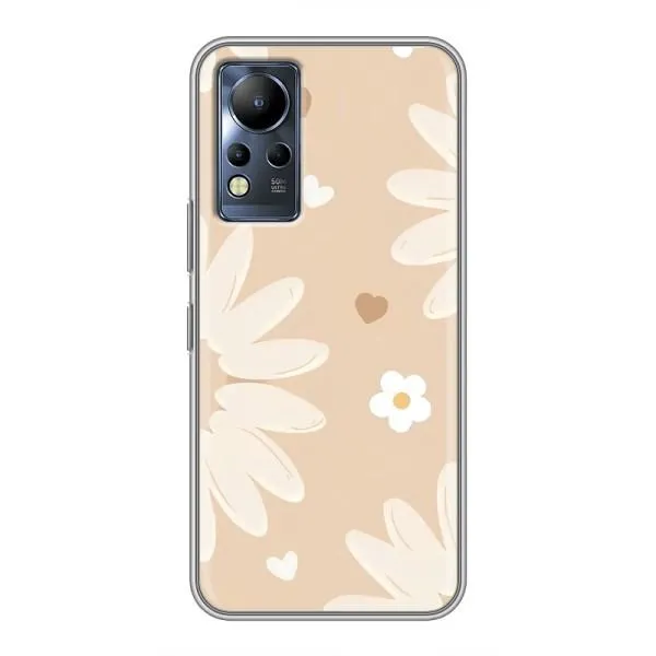 Чехол с принтом «Бежевые цветы» для Infinix Note 11 Pro