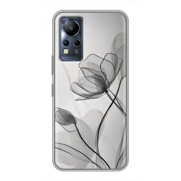 Чехол с принтом «Черные цветы» для Infinix Note 11 Pro