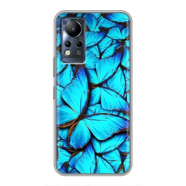 Чехол с принтом «Синие бабочки» для Infinix Note 11
