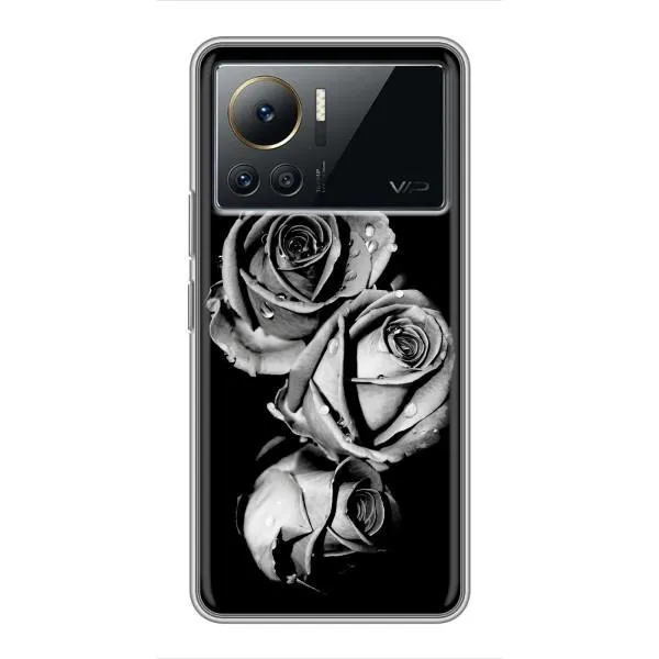 Чехол с принтом «Черная роза» для Infinix Note 12 2023