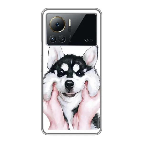 Чехол с принтом «Довольный Хаски» для Infinix Note 12 2023