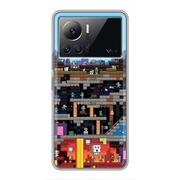 Чехол с принтом «фон Minecraft» для Infinix Note 12 2023