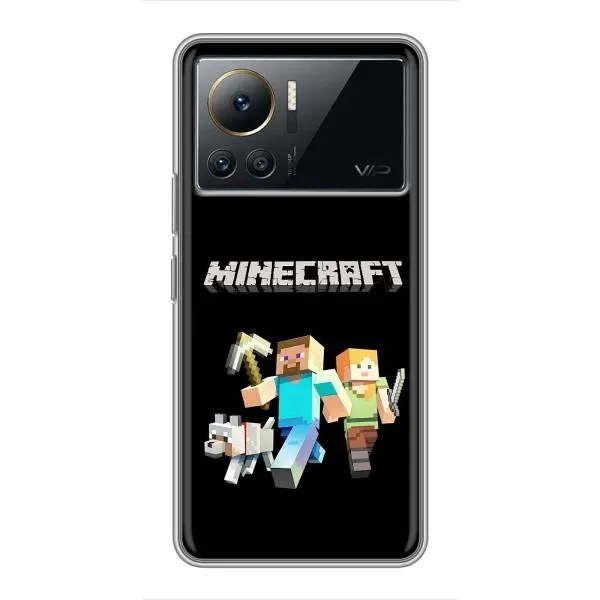 Чехол с принтом «герои Minecraft» для Infinix Note 12 2023