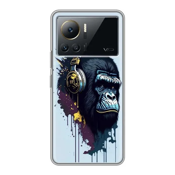 Чехол с принтом «Горилла в наушниках» для Infinix Note 12 2023