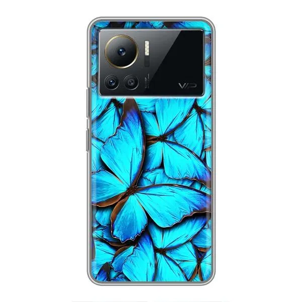 Чехол с принтом «Синие бабочки» для Infinix Note 12 2023