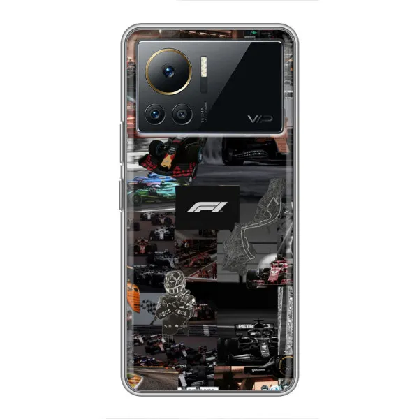 Чехол с принтом «Гоночный коллаж Ф1» для Infinix Note 12 2023