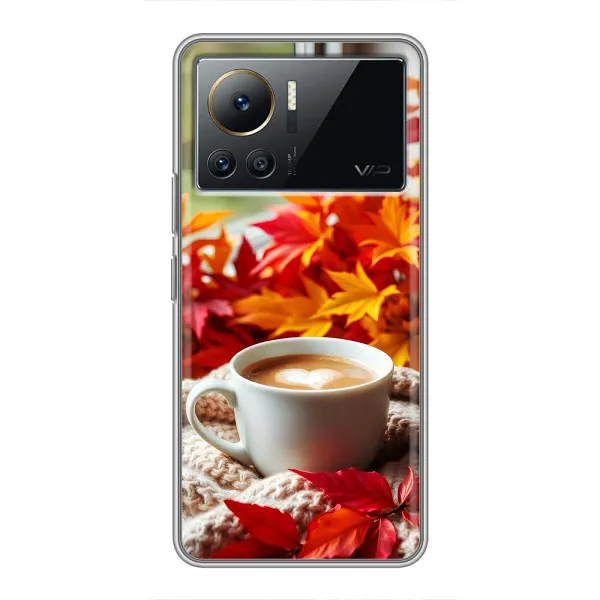 Чехол с принтом «Кофе и листья» для Infinix Note 12 2023 Чехол с принтом «Кофе и листья» для Infinix Note 12 2023