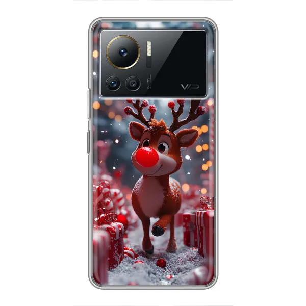 Чехол с принтом «Олень среди подарков» для Infinix Note 12 2023