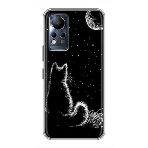 Чехол с принтом «Котик и луна» для Infinix Note 12 Чехол с принтом «Котик и луна» для Infinix Note 12
