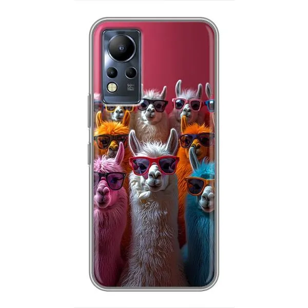 Чехол с принтом «Ламы в очках» для Infinix Note 12 Чехол с принтом «Ламы в очках» для Infinix Note 12