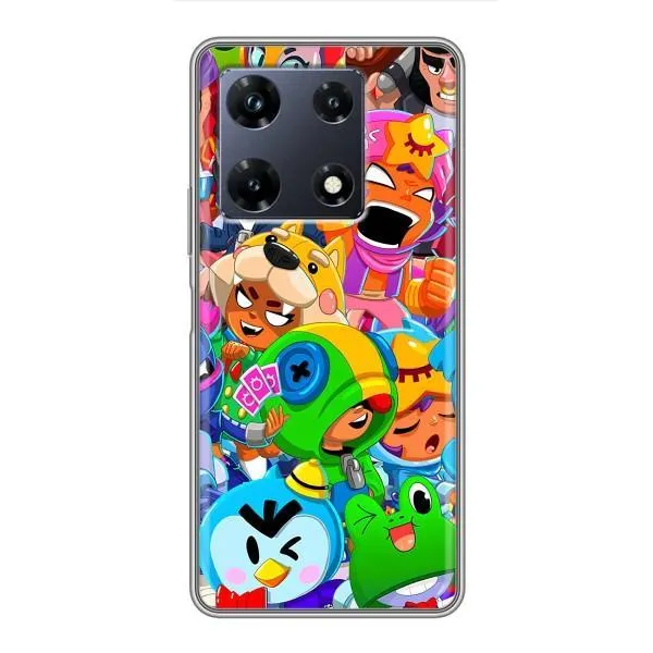 Чохол з принтом «Герої Бравл Старс» для Infinix Note 30 Pro Чохол з принтом «Герої Бравл Старс» для Infinix Note 30 Pro