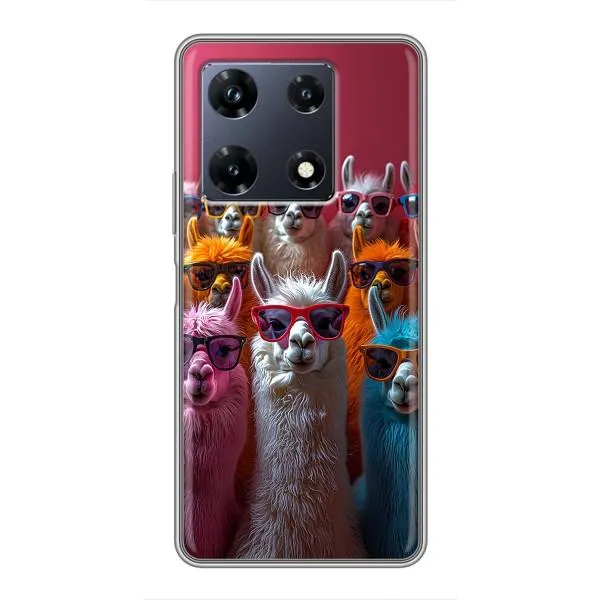 Чехол с принтом «Ламы в очках» для Infinix Note 30 Pro