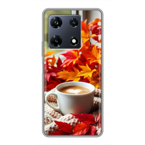 Чехол с принтом «Кофе и листья» для Infinix Note 30 Pro Чехол с принтом «Кофе и листья» для Infinix Note 30 Pro