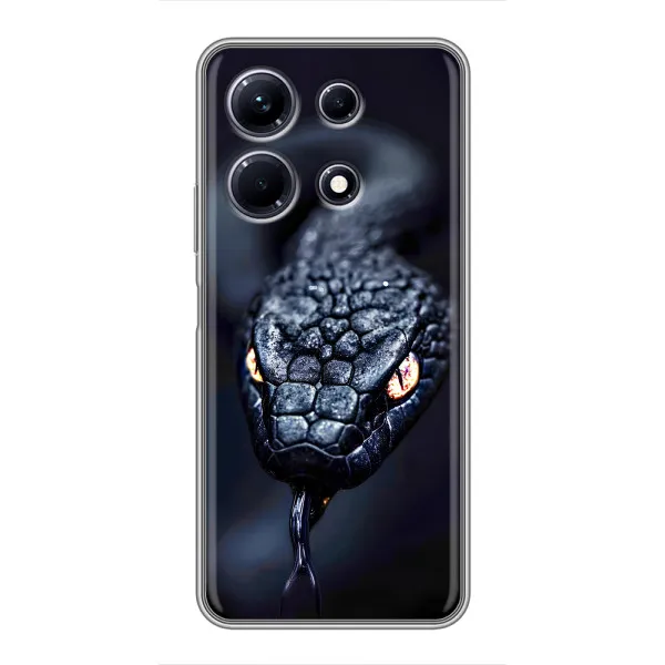 Чехол с принтом «Черная змея» для Infinix Note 30