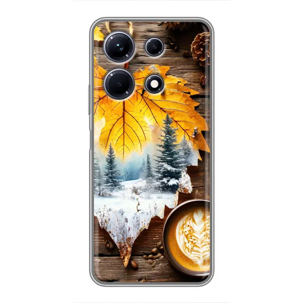 Чехол с принтом «Осенне-зимний кофе» для Infinix Note 30
