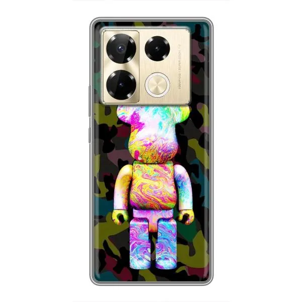 Чохол з принтом «Яскравий Bearbrick» для Infinix Note 40 Pro Чохол з принтом «Яскравий Bearbrick» для Infinix Note 40 Pro